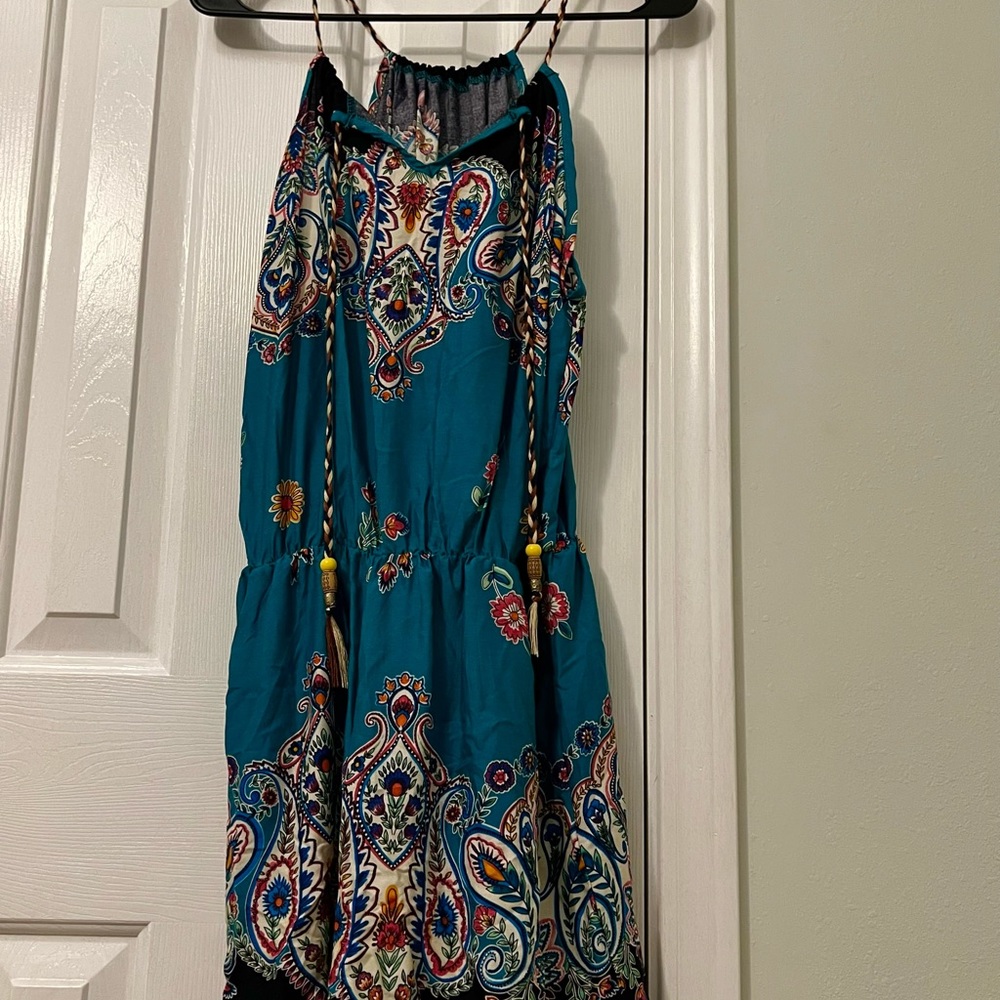 Blue bohemian dress